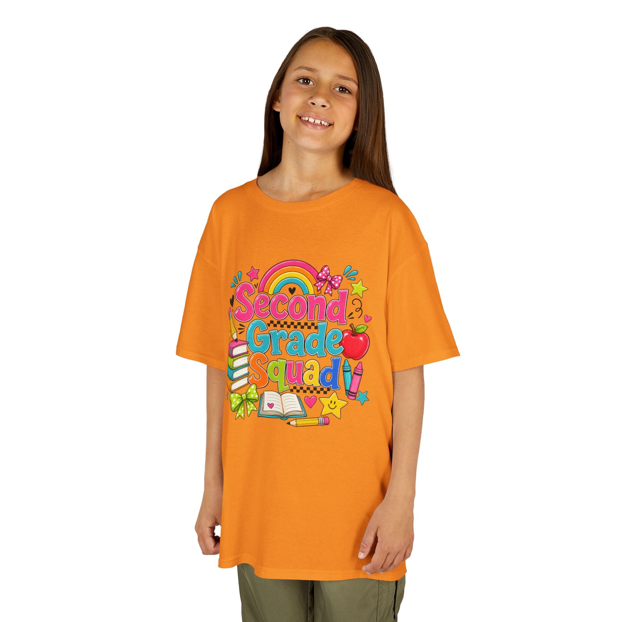 Second Grade Squad Kids T‑Shirt — Colorful Back-to-School Tee