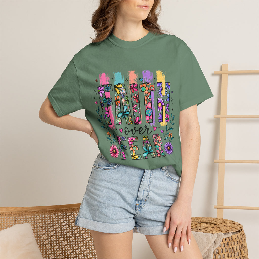 Faith Over Fear Floral Graphic T-Shirt