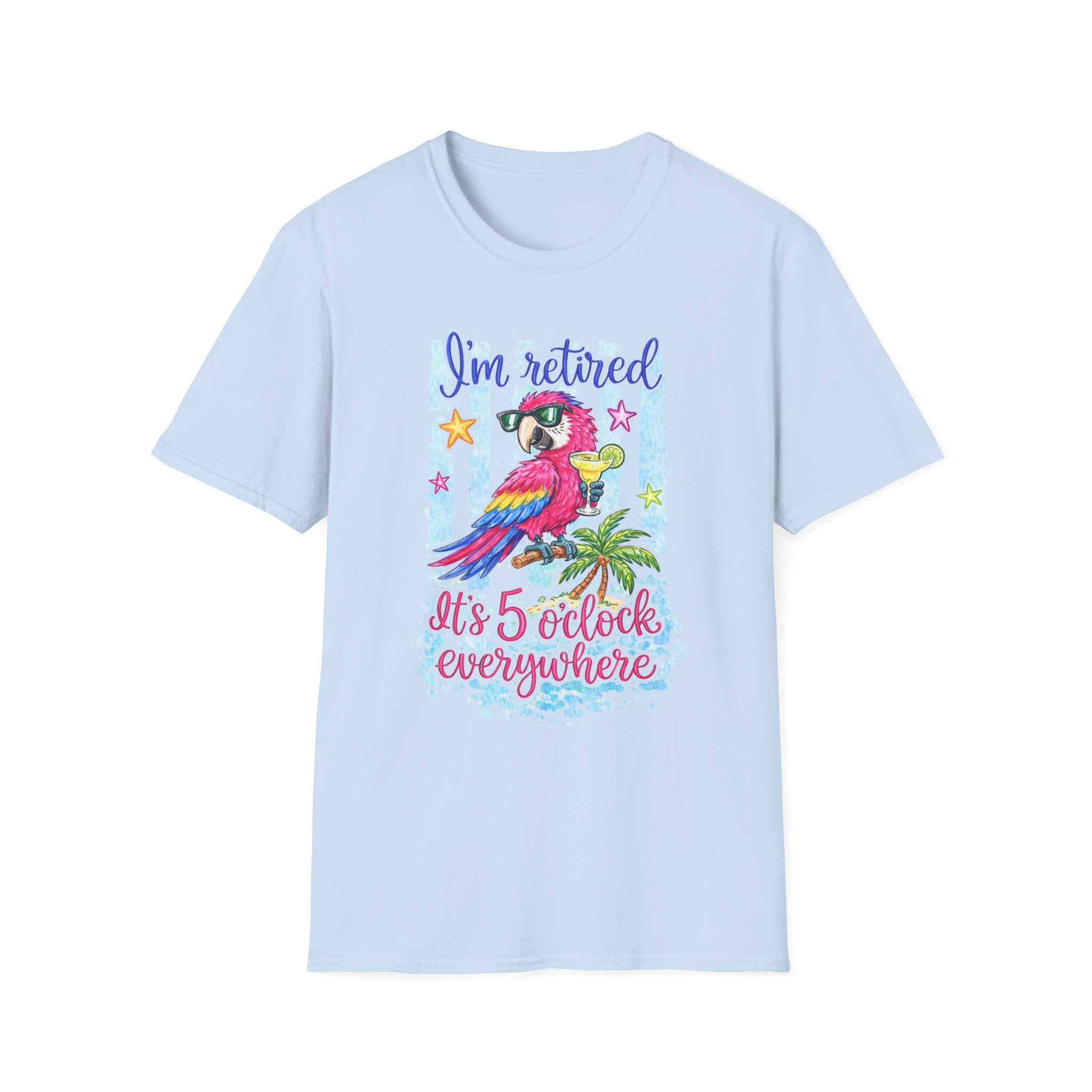 Retired Parrot T-Shirt — "I'm Retired" Colorful Tropical Bird Tee