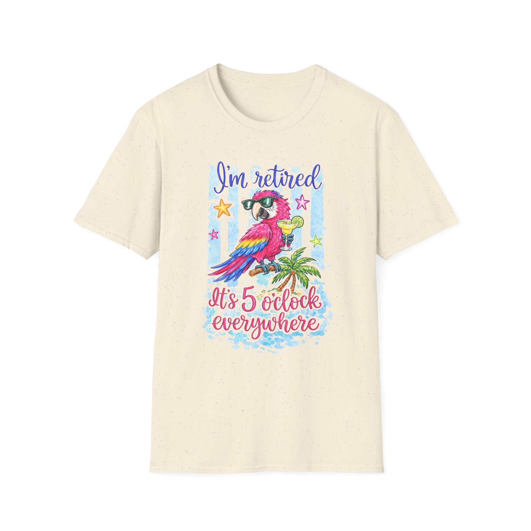 Retired Parrot T-Shirt — "I'm Retired" Colorful Tropical Bird Tee