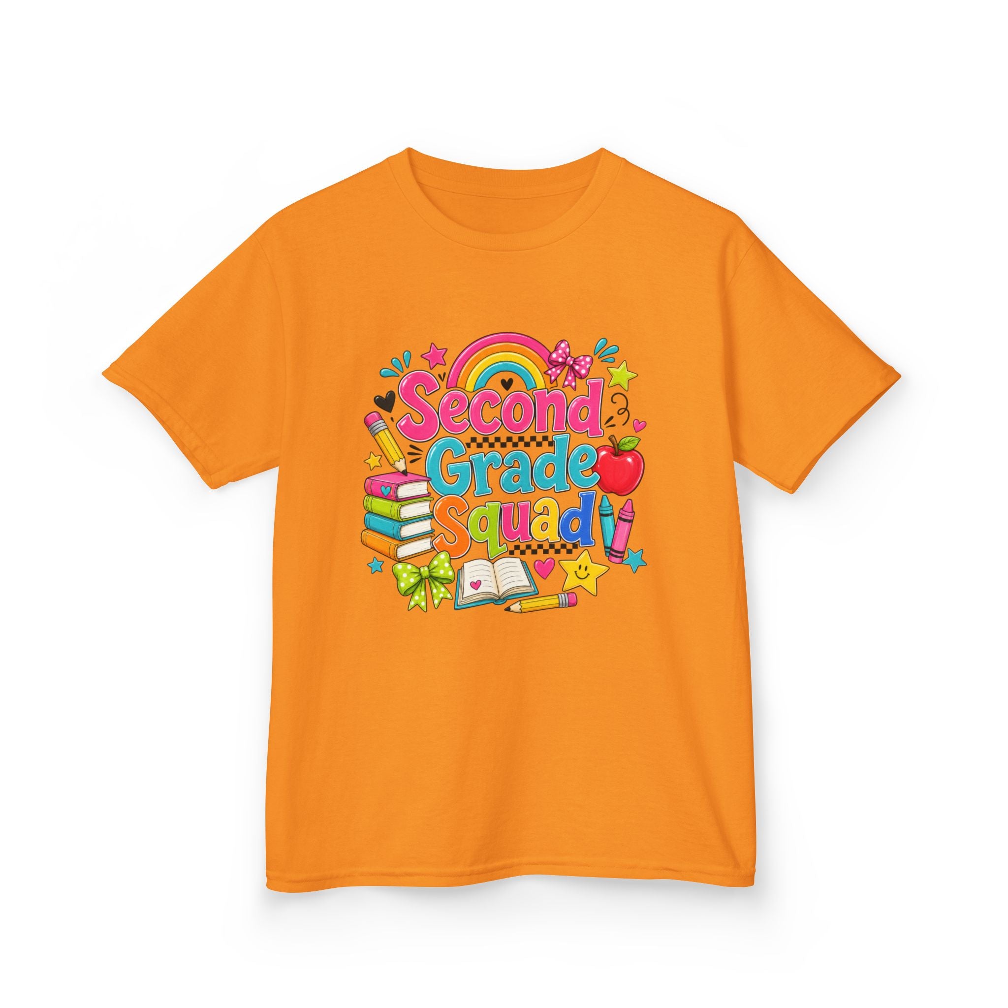 Second Grade Squad Kids T‑Shirt — Colorful Back-to-School Tee