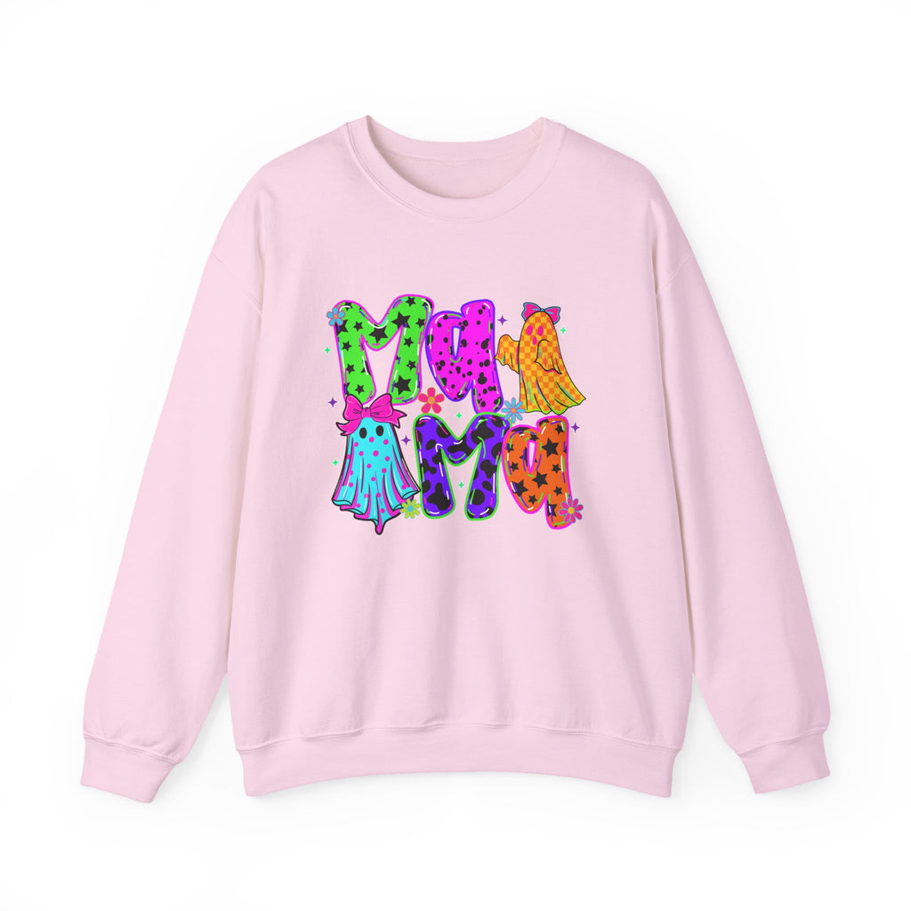Halloween Ghosts Crewneck Sweatshirt — Colorful Spooky Graphic