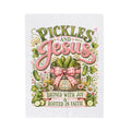 Pickles and Jesus Velveteen Plush Blanket — Brined with Joy, Rooted in Faith