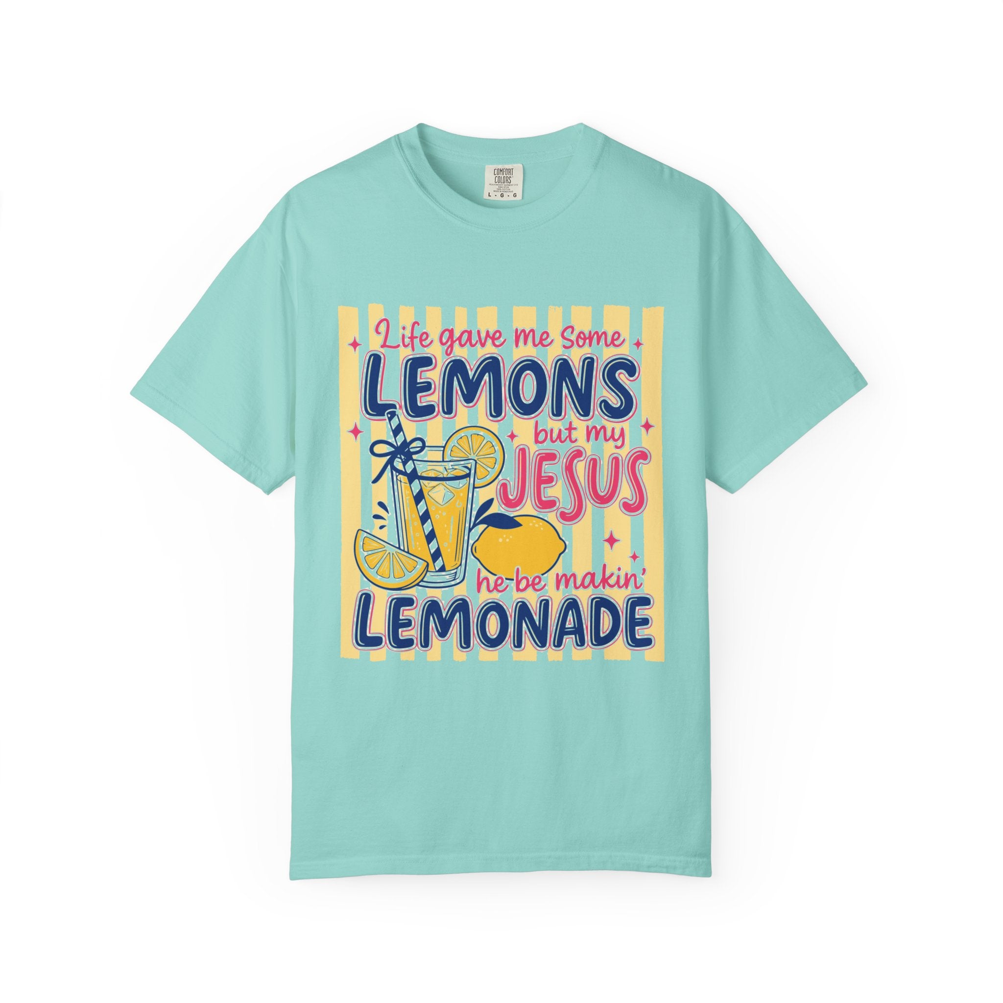 Christian Lemonade T-Shirt — “Life Gave Me Some Lemons but My Jesus” Graphic Tee