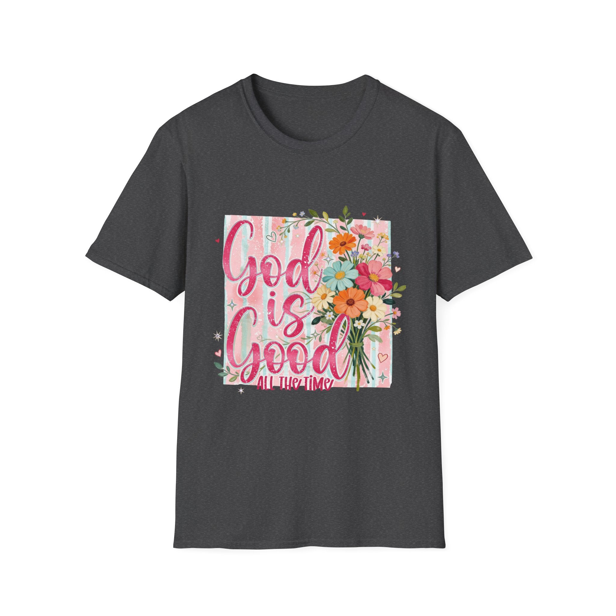 God Is Good Floral T-Shirt — Inspirational Christian Graphic Tee