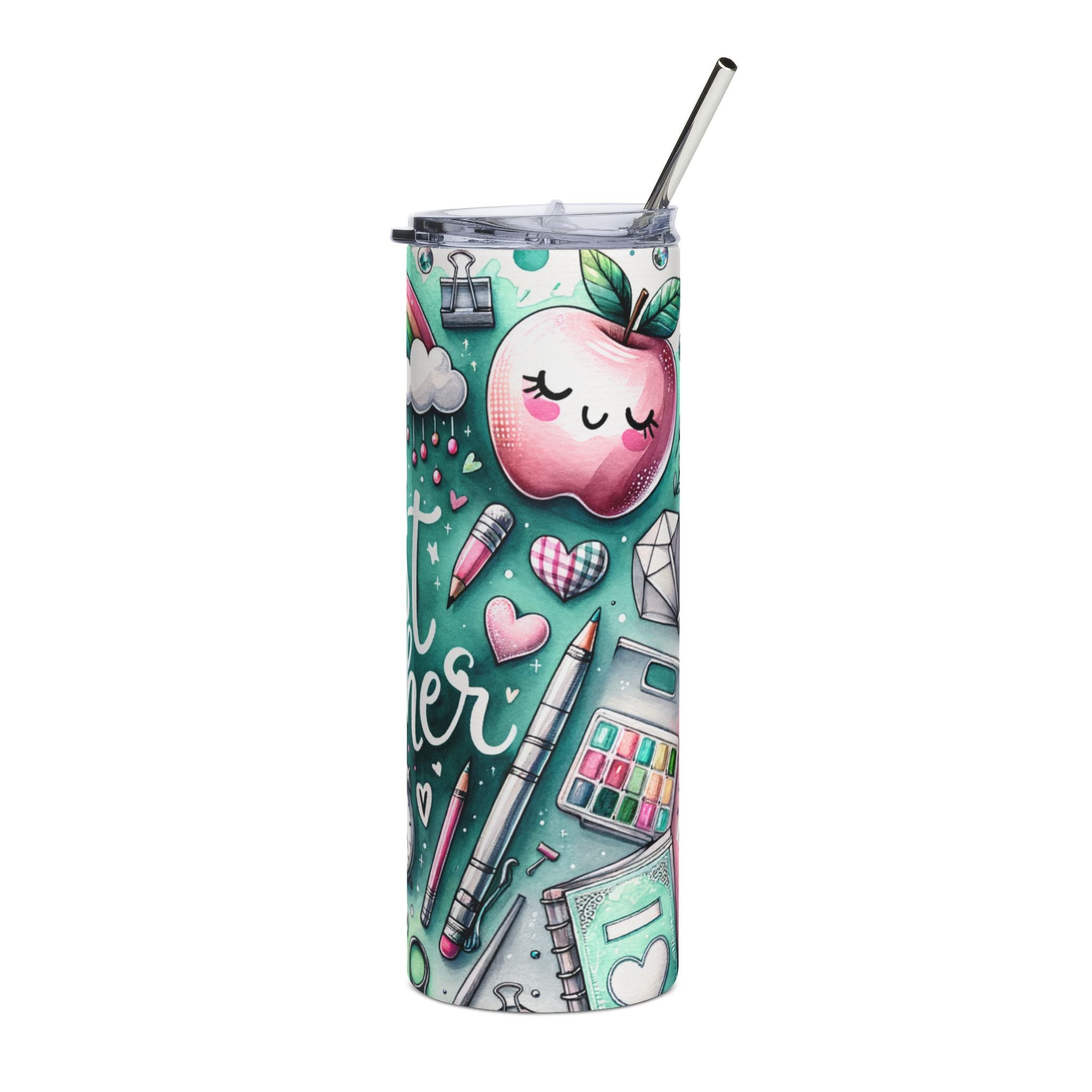 Best Teacher Stainless Steel Tumbler — 20oz Teacher Appreciation Travel Mug