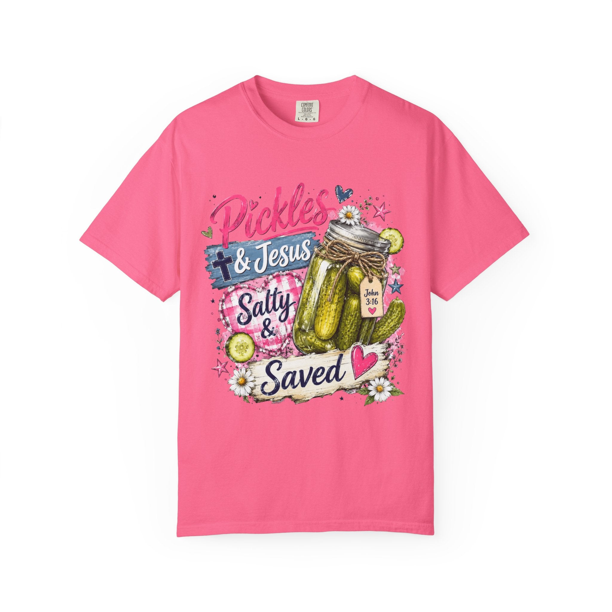 Pickles & Jesus T-Shirt — “Salty & Saved” Christian Graphic Tee
