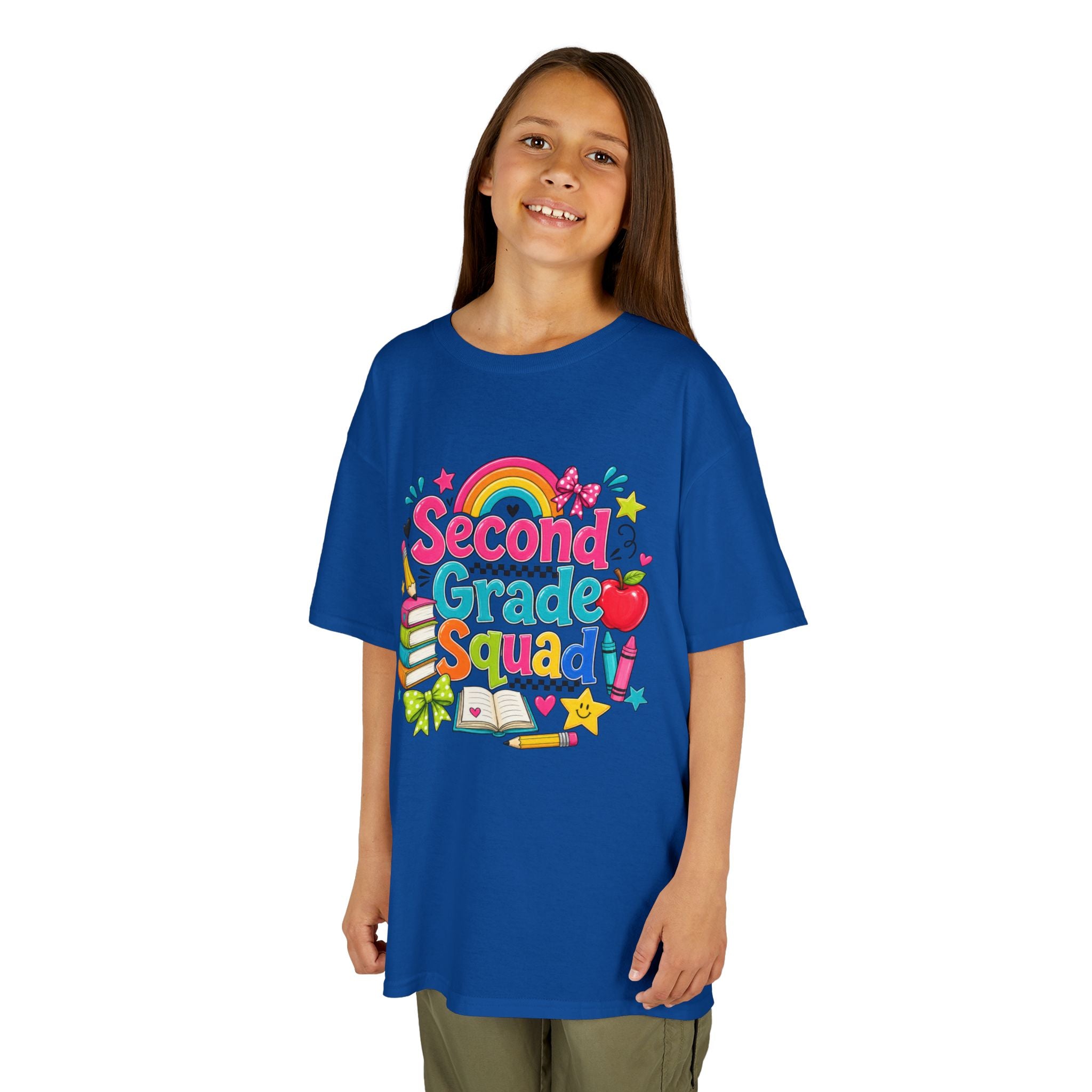 Second Grade Squad Kids T‑Shirt — Colorful Back-to-School Tee