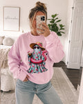 Summer Ghost Beach Sweatshirt - Tropical Flamingo Float & Sun Hat Crewneck