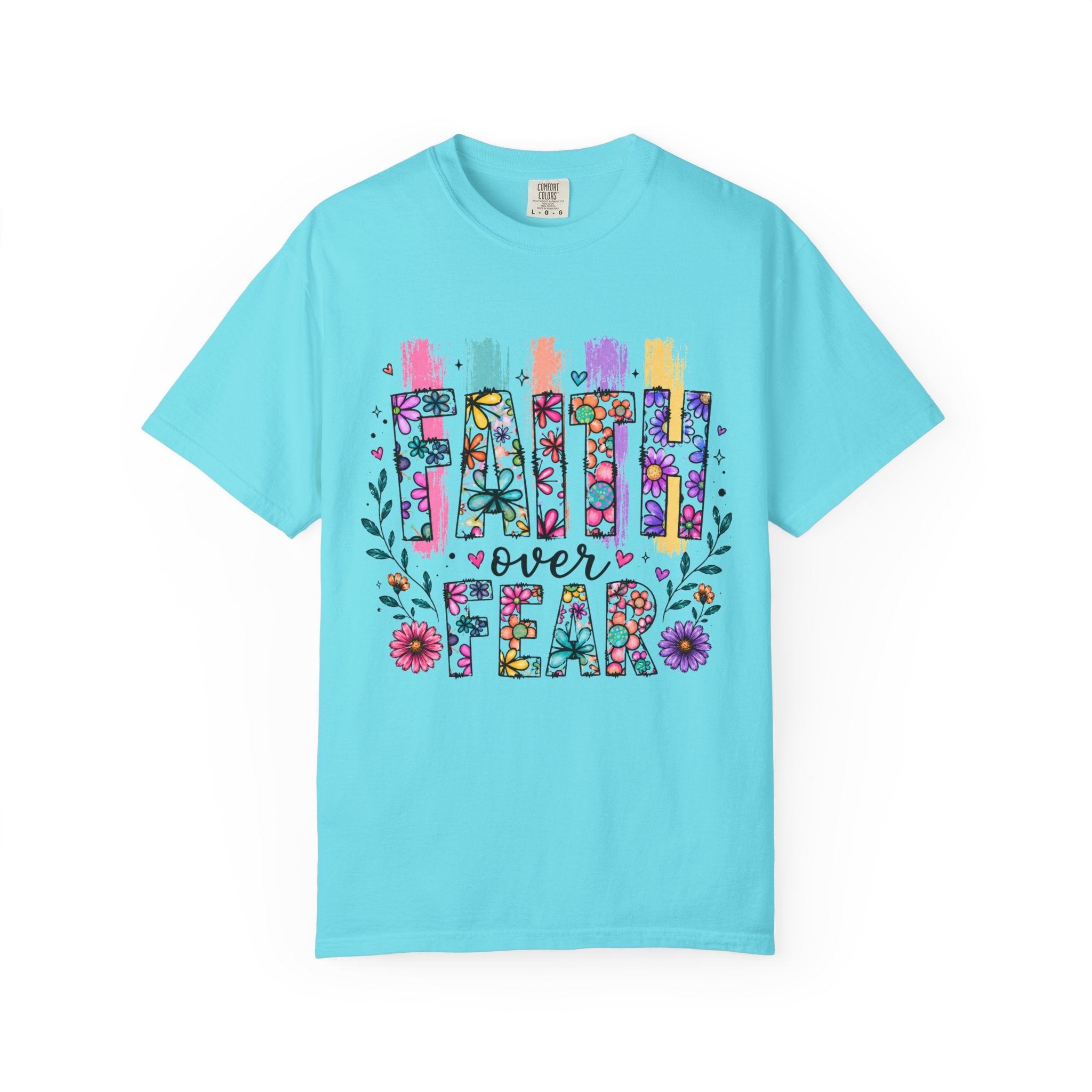 Faith Over Fear Floral Graphic T-Shirt