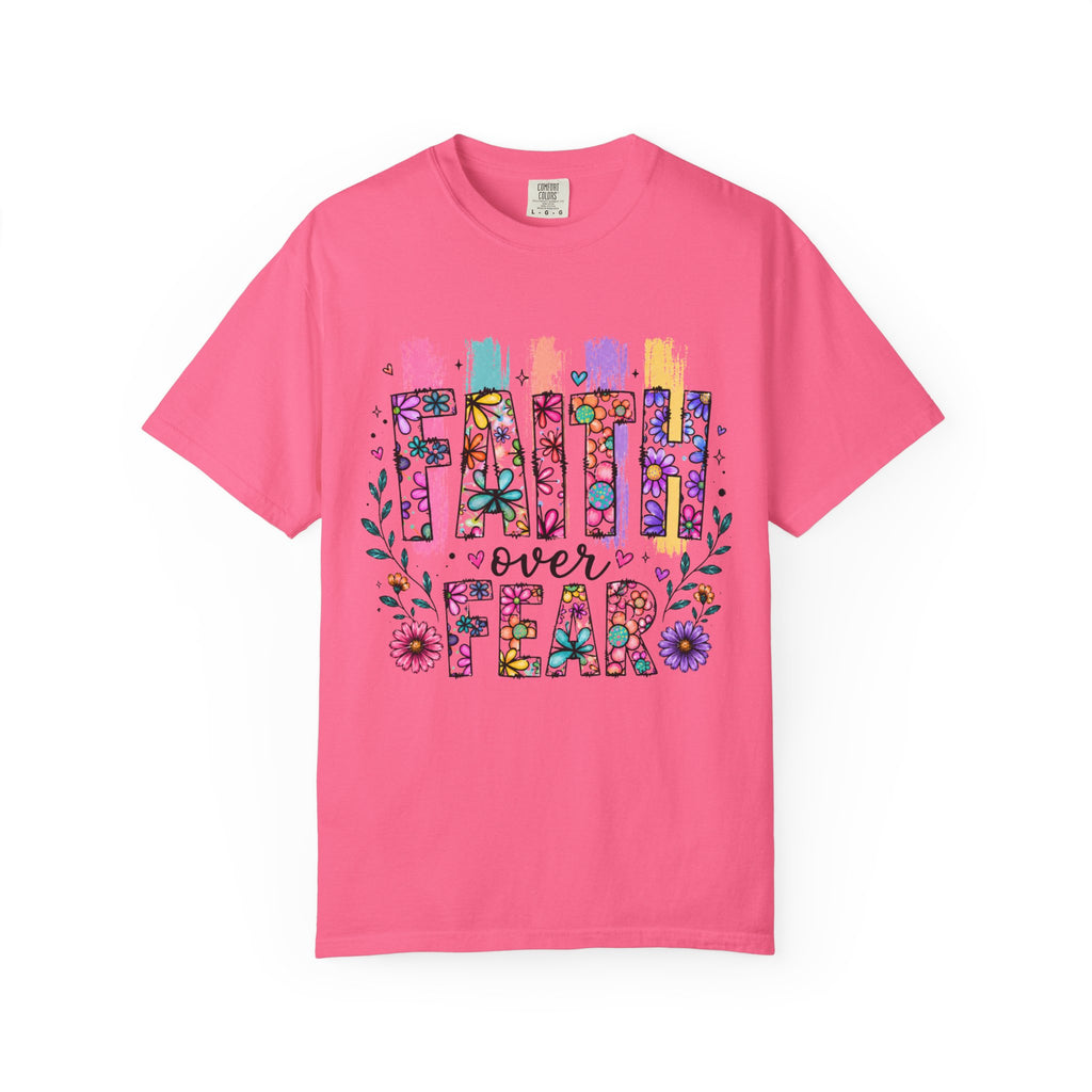 Faith Over Fear Floral Graphic T-Shirt