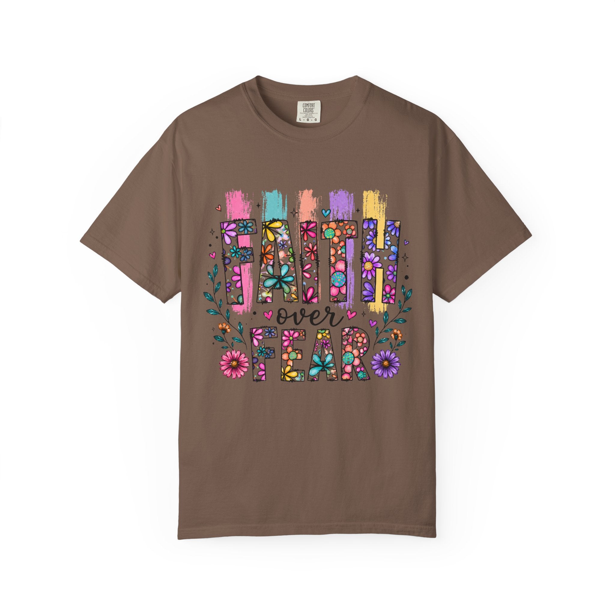 Faith Over Fear Floral Graphic T-Shirt