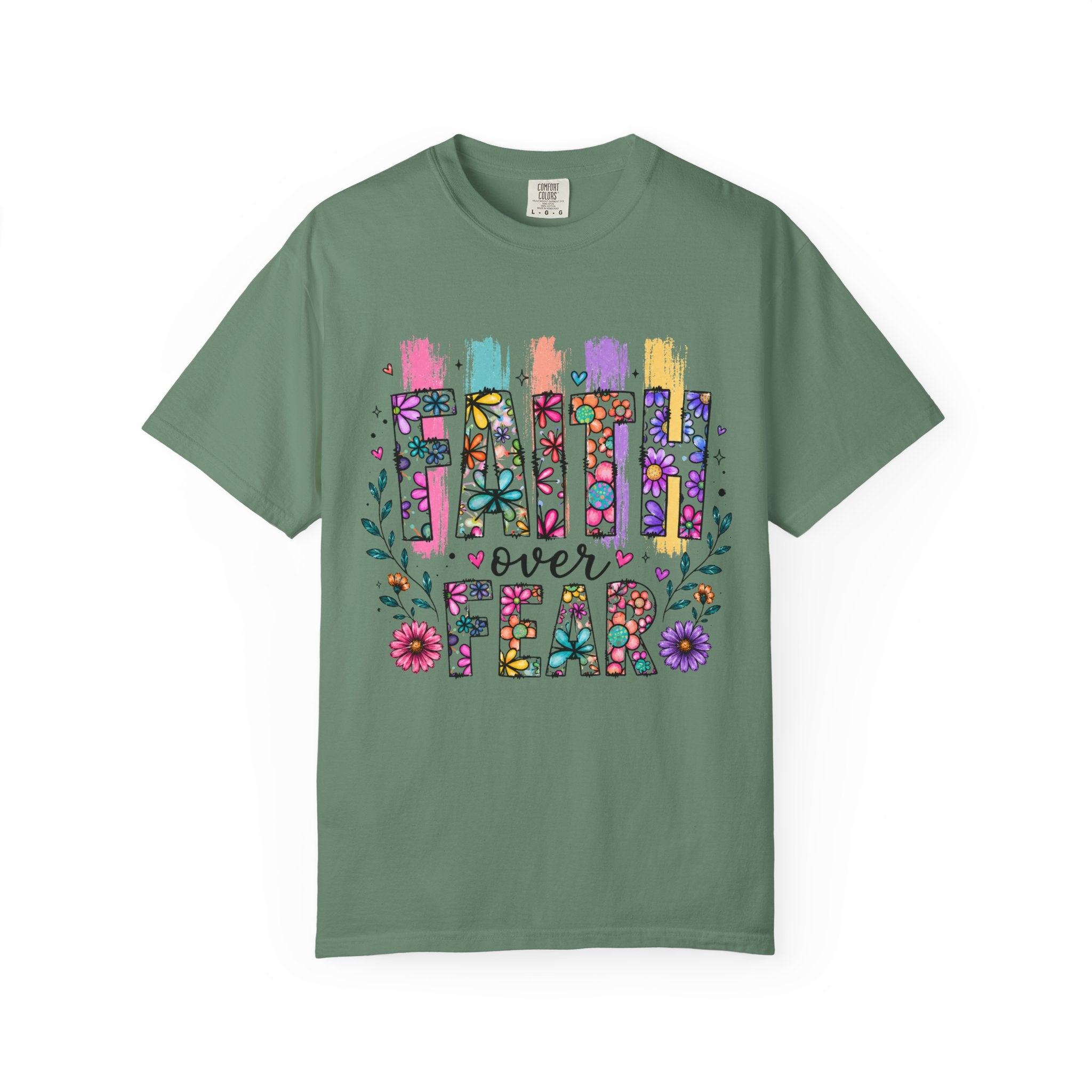 Faith Over Fear Floral Graphic T-Shirt