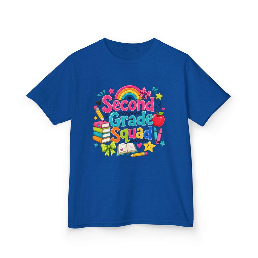 Second Grade Squad Kids T‑Shirt — Colorful Back-to-School Tee