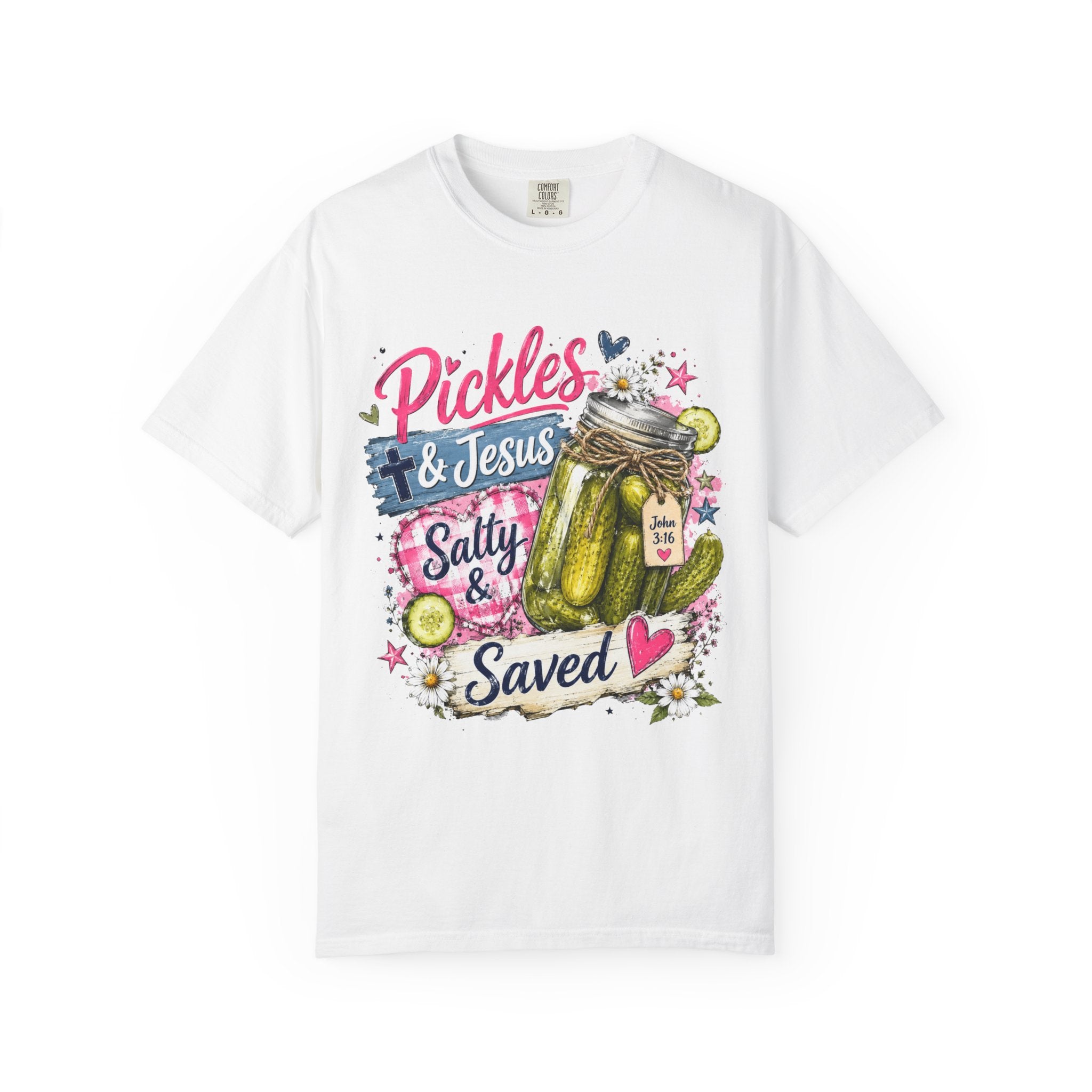 Pickles & Jesus T-Shirt — “Salty & Saved” Christian Graphic Tee