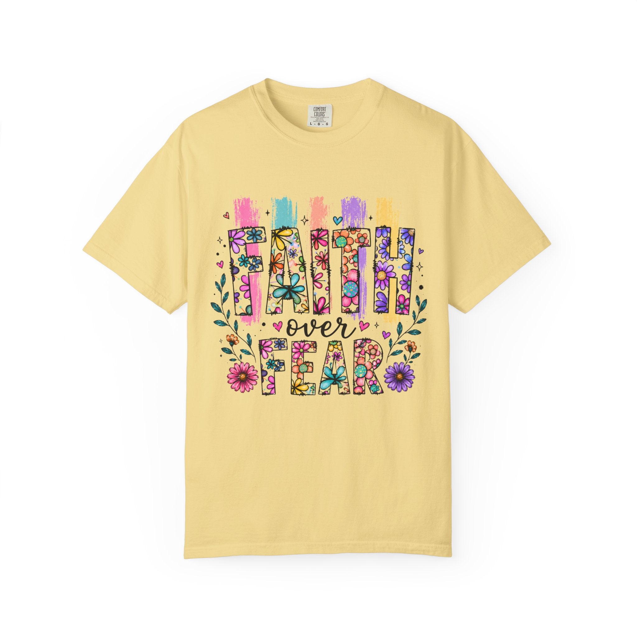 Faith Over Fear Floral Graphic T-Shirt