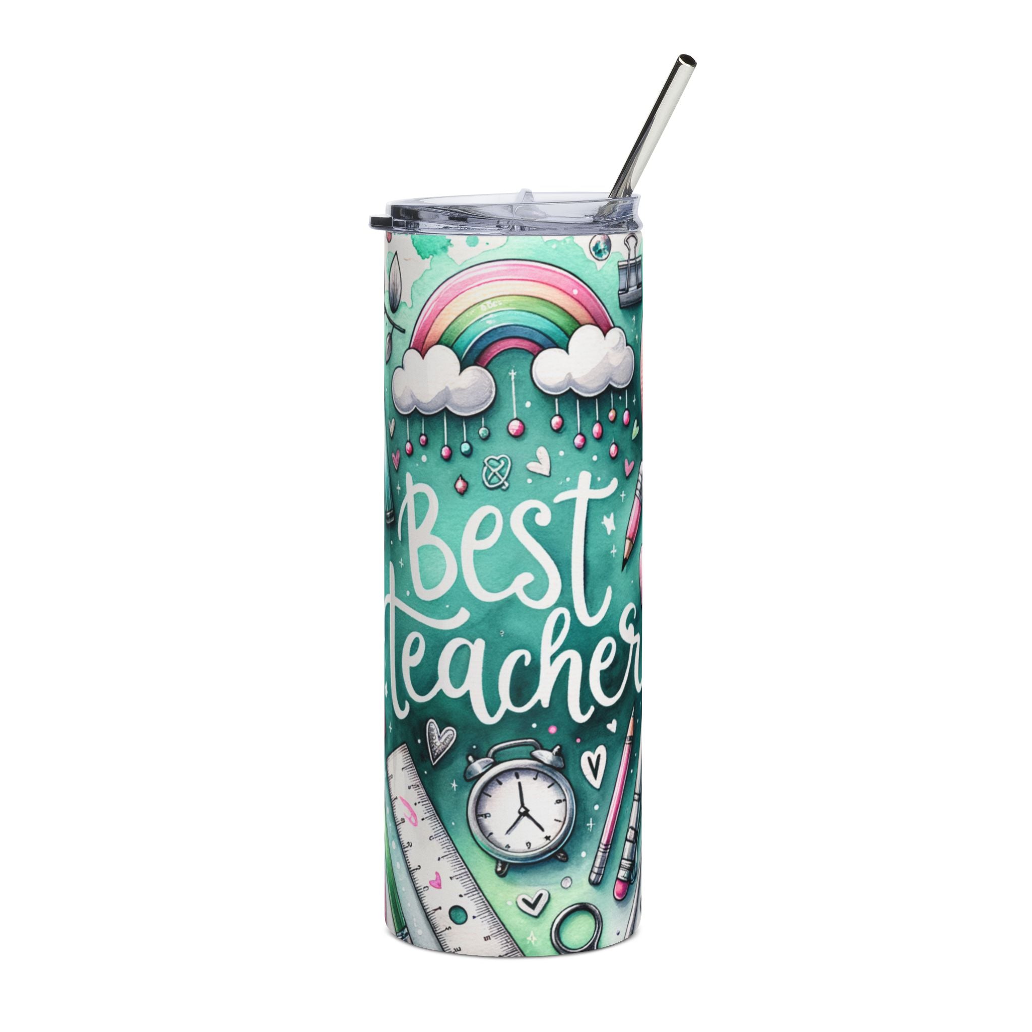 Best Teacher Stainless Steel Tumbler — 20oz Teacher Appreciation Travel Mug